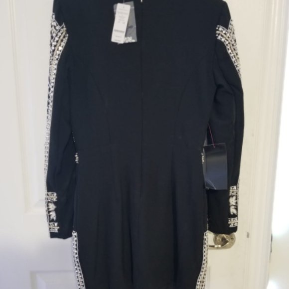 Bebe - Fully Beaded Crepe Dress - Picture 4 of 7